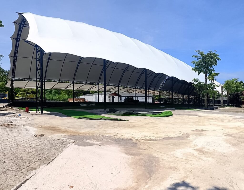 proyek pemasangan canopy membran nadiva canopy