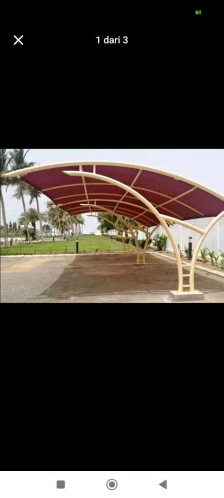 desain canopy membran profesional